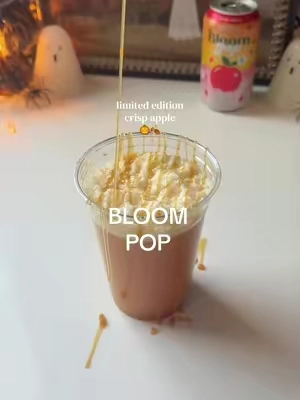 bloom crisp apple pop 🎃🍂🍎 #bloom #bloompop #bloomnutrition #falldrinks 