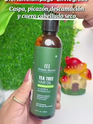 Tea Tree oil para caspa, escamacion, picazón en el cuero cabelludo @Botanic Hearth Cosmeceuticals #caspa #itchyscalp #dandruff 