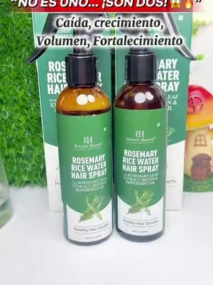 Dúo de spray de romero, arroz y Biotin para crecimiento y caída del cabello @Botanic Hearth Cosmeceuticals #tiktokshopstockup #rosemary 
