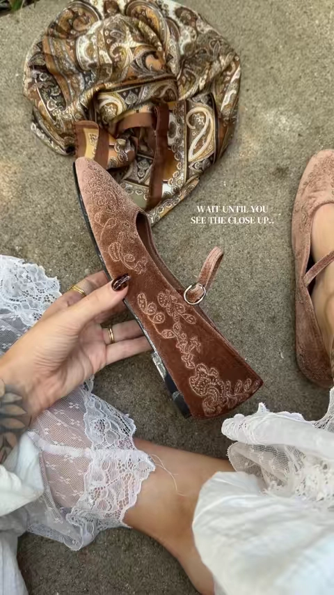 Mary janes flats for the whimsical girls ✨  @Cider  #boho#flats#whimsy