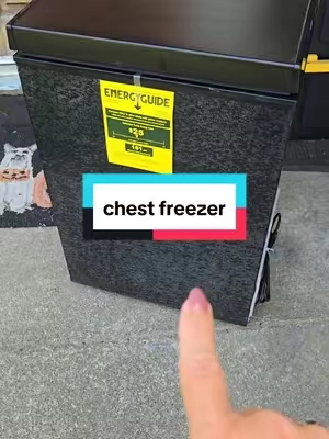 Replying to @theknittingdognanny perfect size if you don't have a ton of space.  #freezer #chestfreezer #kitchenstorage #kitchenstorageideas #smallfreezer 