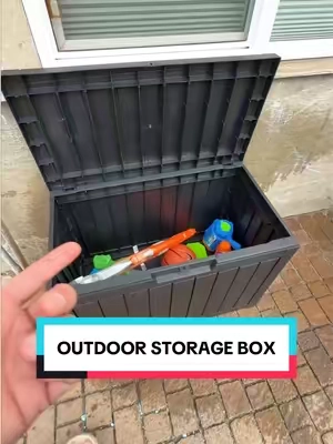 Finally got all the kids’ summer stuff out of the weather 🙌 #outdoorstorage #storagebox #storagesolutions #patioorganization #tiktokshopcreatorpicks 