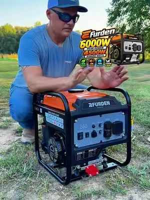 : EFurden 6000W Gas Powered Portable Generator – 4500 Running Watts, ECO Mode, Low Noise Open Frame Backup Power DESCRIPTION: Power up when you need it with the EFurden 6000W gas powered portable generator. Delivers up to 6000 peak watts and 4500 running watts with ECO mode for efficient operation. Great for home backup power, garages, workshops, jobsites, camping, RV use, outdoor projects, and emergency power outages. Portable open-frame design gives you dependable power wherever you need it. #PortableGenerator #GasGenerator #BackupPower #EmergencyPower #HomeGenerator KEYWORDS: EFurden generator, 6000 watt generator, 4500 running watt generator, gas powered generator, portable generator, home backup generator, emergency generator, power outage generator, open frame generator, low noise generator, ECO mode generator, camping generator, RV generator, jobsite generator, workshop generator, garage generator, backup power, portable power