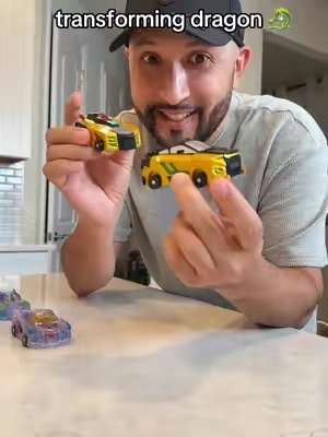 This transforming dragon so fun and turns from car into dragon #transformertoys #toys #toysforkids #tiktokshopcreatorpicks 