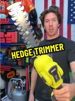 Check out this 2 in 1 cordless hedge trimmer! #tools #yardwork #cordless 