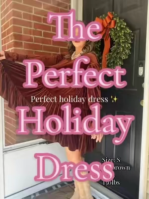 Thanksgiving, Christmas, family pictures… she’s perfect for all the holiday things 🤎✨ flowy, comfy, flattering, and is gonna hide the food baby from all the holiday foods! #holidaydress #thanksgivingdress #falldress #tiktokshopcreatorpicks 