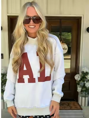They have other states too! The cutest mockneck sweatshirt for fall and football season! Great quality too! #tiktokshopcreatorpicks #falloutfitinspo #tiktokshopstockup #mocknecksweatshirt #alabama 