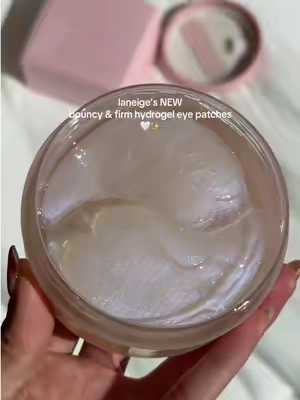 omgg these are SO pretty <3 laneige hydrogel eye mask patches dark circles puffy tired eyes tiktok shop #tiktokshopcreatorpicks #tiktokshopstockup #eyepatches #undereyes #laneige laneige best bouncy firming eye treatment hydrogel patches under eye bags anti aging mature skin glass skin maehni 