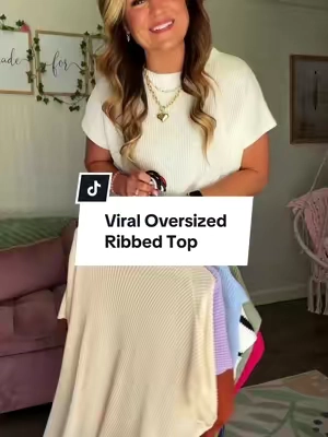 The viral oversized ribbed top from @SHEWIN is worth the hype! Perfect with leggings or to dress up! @shewin_official_us 