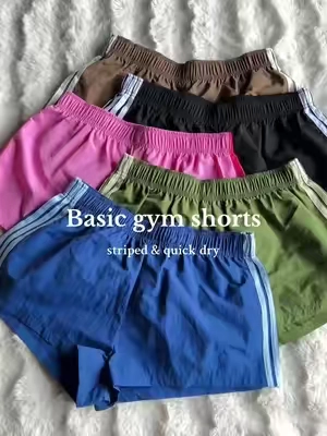 Cute! Add to your cart 🛒 #sportwear #gymwear #activewear #yogawear #shorts #gymshorts #striped #quickdry #sportshorts #fpy #dailywear 