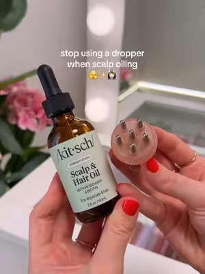 less mess, more precision and right to the scalp #hairoiling #hairoil #hairoilingroutine #scalpoiling #mykitsch @Kitsch 