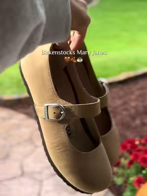 Obsessed with the Mary jane birkenstocks for fall. Wear casual or dress them up! 🧦☕️🍂🤎 #birkenstocks #maryjaneshoes #hsn @HSN, Inc 