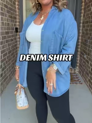 Wear it as a shirt or lightweight jacket ✨✨ @Yimoon  #denimjacket #denimshirt #shacket #casualoutfits #tiktokshopstockup 