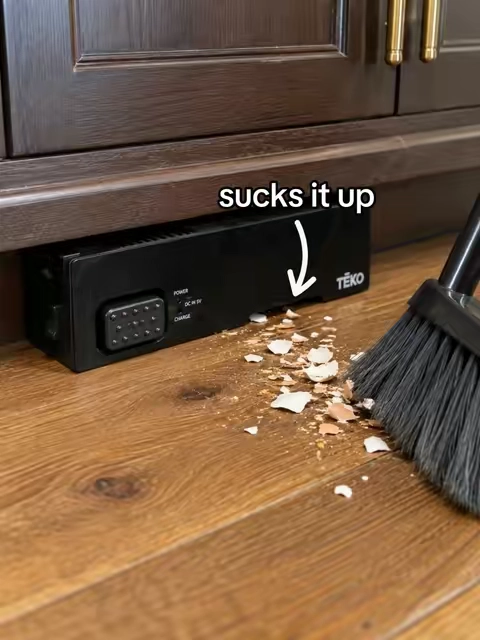 Just turn it on with your feet then suck up the mess! 