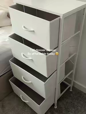 Tall narrow affordable dresser for small bedroom storage @Sweetcrispy S @Sweet Furniture @Sweetcrispy Official #bedroomstorage #bedroomorganization #bedroomdecor #bedroomrefresh #drawerdresser 