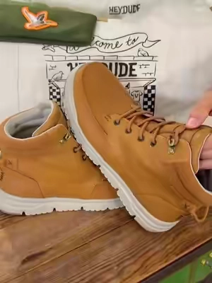 HEYDUDE Bradley II Leather - Men's Comfortable Lightweight Slip on Boots #tiktokshopcreatorpicks #HEYDUDEpartner #sliponboots #boots #HEYDUDENewArrivals @HeyDude 