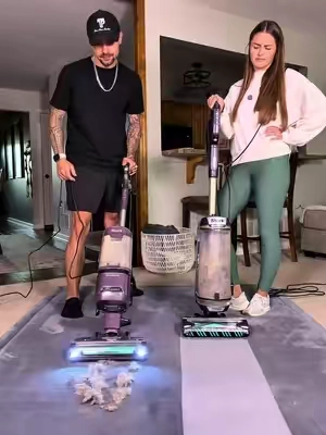 One is more expensive but the other performs just as good?? #vacuum #cleaning #sharkdetectliftaway #cleaning 