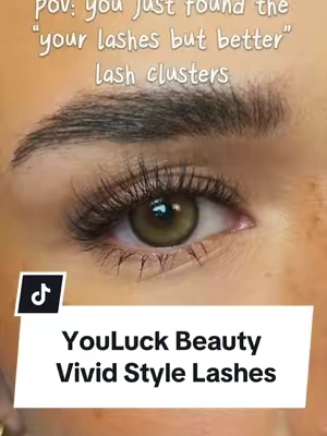 @YouLuck Beauty Style: Vivid✨ Finding “your lashes but better” clusters THIS GOOD is hard to find but it’s always such a win when I do!😭😍 #youlucklash #naturallashes #lashinspo #waterprooflashclusters #diylashes 