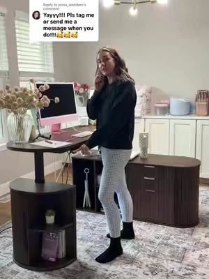 Replying to @jessa_wanders an accurate review bc the AI slop was not correct 
#adjustabledesk #standingdesk #officedesk #desktour #tiktokshopstockup  