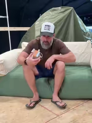 The epitome of glamping #glamping #inflatablecouch #campinggear #campinglife #tiktokshopcreatorpicks 