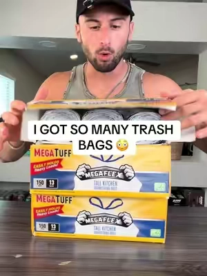These trash bags are so good #trashbags #garbagebags #garbage #garbagebag #megaflex 