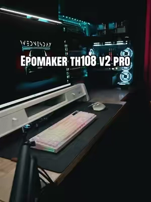 108 key full size layout that actually thocks! Epomaker th108 v2 pro is one of the best selling Epomakers and you can probably see why! #thockykeyboard #gamingkeyboard #creamykeyboards #GamingSetup #epomakerth108v2pro 