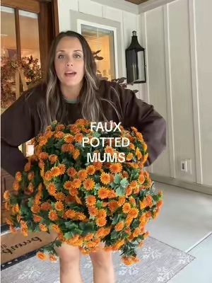 If you’ve been wanting that full, cozy fall porch look, grab these before they’re gone 🍂 They make the whole porch look finished in minutes and you can use them year after year. #porchdecor #fall #mums #cozyfalldecor #frontporchdecor @QVC, Inc 