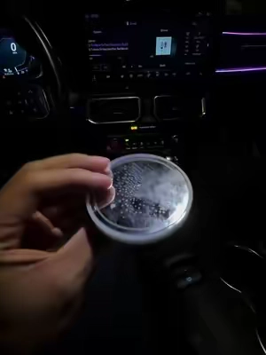 Upgrade your interior with these 😮‍💨👌🏽#LED #cupholder #cartok #caraccessories #mustang 