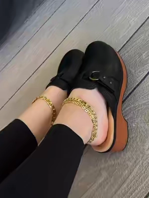 These Clarks leather slip-on clogs are so cute and easy to wear—I’m all about a shoe I can just slip on and go 🤎👞✨ #Clarks #LeatherClogs #SlipOnClogs #WomensClogs #EverydayShoes