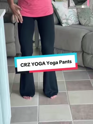 Soft, stretchy, and sooo flattering. The no front seam detail makes these feel 10x more comfortable too. #CRZYoga #FlaredYogaPants #OutfitInspoDaily #FitnessFashion #tiktokshopmothersday 