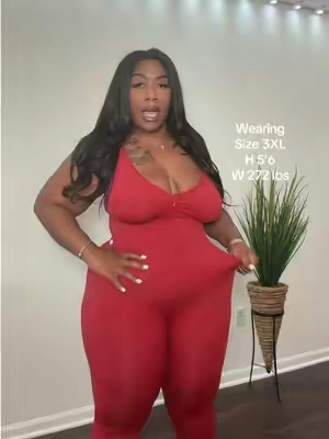 This is what I mean when I say one piece and SNATCHED 😭🔥 stretchy enough for everyday wear but still gives that smooth held-in look. And the adjustable straps + zip front?? Yes ma’am. #shapewear #womensjumpsuit #yogajumpsuit #popilush #tiktokshoprestock 