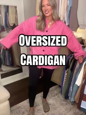 Oversized and SO cozy!! #cardigan #falloutfits #leggingsoutfit 