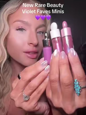 Unrealllll! Love these purple tones! New & limited edition @Rare Beauty Violet Faves mini set!!! #rarebeauty #rarebeautymakeup #rarebeautyholiday #rarebeautybyselena #makeupminis 