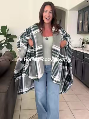 I didn’t think they could improve on the Berkshire wearable blanket! They definitely did with this double sided Sherpa one! #berkshire #cozyseason #wearableblanket #ad #qvcloyaltyprogram 