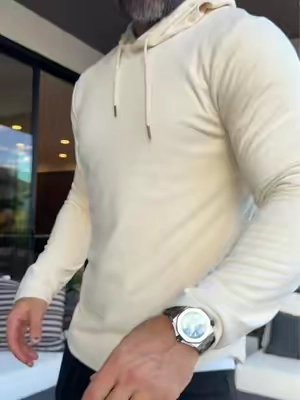 This athletic cut lightweight mens fitted hoodie is going to be a great option year round! - #mensfashion #fitover40 #blackfriday #hoodie #sweatshirt 