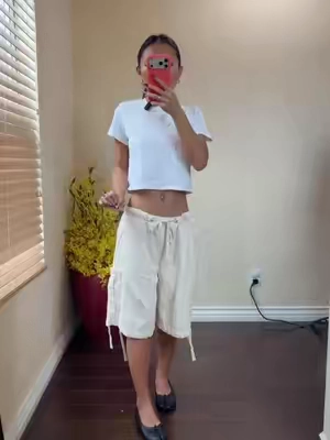 less than $30! #jadedlondon #cargoshorts #baggyshorts 