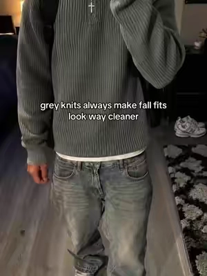 this texture got it #sweater #knitwear #menswear #fitcheck #fyp 