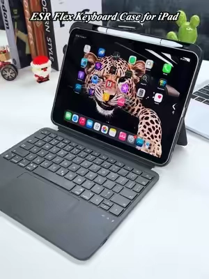 Turn your iPad into a laptop-style setup with this ESR Flex Keyboard Case. It has a detachable magnetic keyboard, a larger precision trackpad, and an adjustable stand, so you can easily switch between typing, writing, and watching videos. It’s also ultra-light and portable, making it great for school, work, or everyday use. #ESR #ipadaccessories #ipadkeyboard #iPadCase #tiktokshopstockup 
