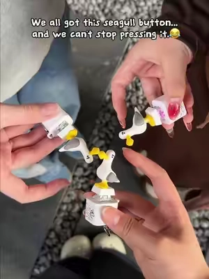 Mine! Mine! Mine! I can't stop!😂 #seagull #keychain #button #tiktokshopstockup #adhd 