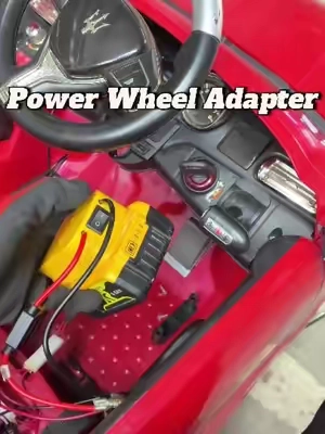 How to make Power Wheels faster? 🏎️ Upgrade to a drill battery! Insane speed & runtime. Grab the adapter below 👇🛒 #powerwheels #dadsoftiktok #powertools #DIY #tiktokmademebuyit 