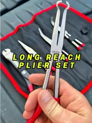 5-piece extended reach plier set. #pliers #extended #toolset #musthavetool #longpliers 