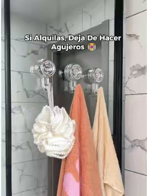Toallas en el baño, ropa en la residencia, decoraciones en vidrio — todo funciona 🛁🏫🚪#Nicespcehooks #hooks #renterhacks #bathroomhacks #TiktokMadeMeBuyIt 