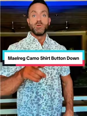 The Maelreg camouflage button-up combines a tropical print with a modern camo look, plus stretchy fabric that keeps it comfortable when you’re moving around. Easy to pair with shorts or pants for vacations, beach days, dinners, golf, or any casual summer outfit. A great option when you want something more interesting than another plain shirt. #mensshirt #buttondown #camostyle #mensstyle #mensfashion 