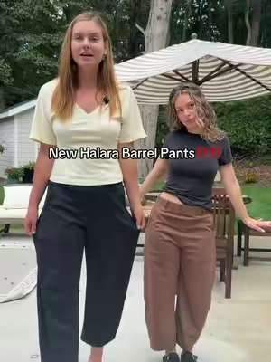 tall and short girl friendly ‼️👏 @Halara_official  #barrelpants #tiktokshopstockup #tallgirlapproved #halarapants #halaraworkpants 