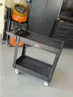 550 pounds of capacity and way less back-and-forth. This VEVOR utility service cart is perfect for hauling tools, parts, detailing supplies, or whatever else you need around the garage. 🛠️ #VEVOR #UtilityCart #GarageTools #ToolCart #GarageSetup 