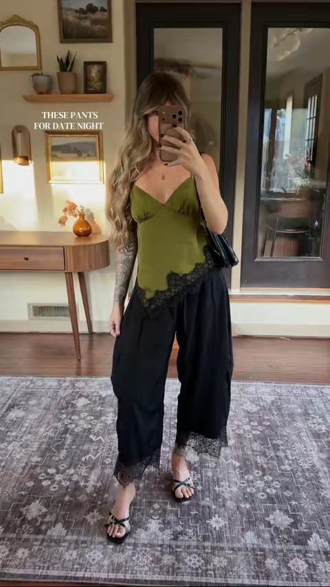 New favorite cozy outfit for when I need to dress up🖤  #datenight#OOTD#lace