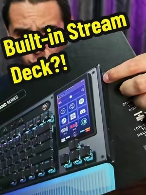 Gaming Keyboard with a built in stream deck!? #Keyboard #gamingkeyboard #techtok #streamdeck #tiktokshopstockup 