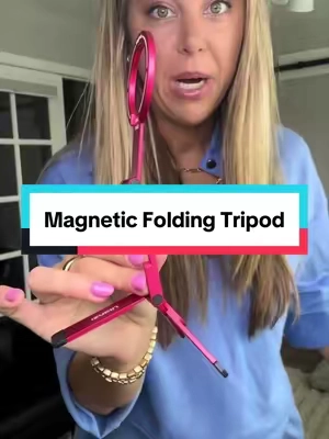 The most compact and lightweight magnetic tripod you can take this literally anywhere #foldingtripod #magnetictripod #portabletripod #compacttripod #tiktokshopcreatorpicks 