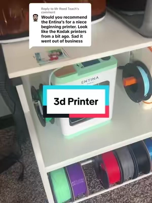 Replying to @Mr Reed Teach highly recommend for beginners! Specially kids! #entina #entina3dprinter #3dprinter #giftsforkids #tiktokshopcreatorpicks 