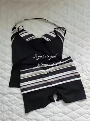 love a cute set , so many other options as well! ☁️🧘🏼‍♀️🩰🪽 #tiktokshopblackfriday  #yoga #pilatesprincess #gymset #cleangirl it girl yoga pilates gym outfit inspo ideas aesthetic winter arc stripes Christmas gifts 2000s Lowrise Tuscan mom 